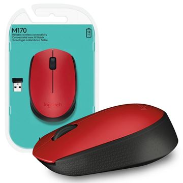 Imagen de Mouse Óptico Inalámbrico Logitech M170 Rojo