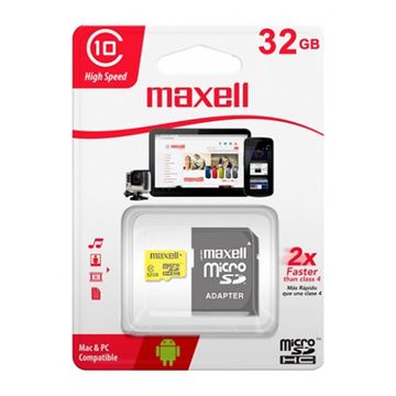Imagen de Micro Sd Maxell 32 gb Clase 10 Con Adaptador