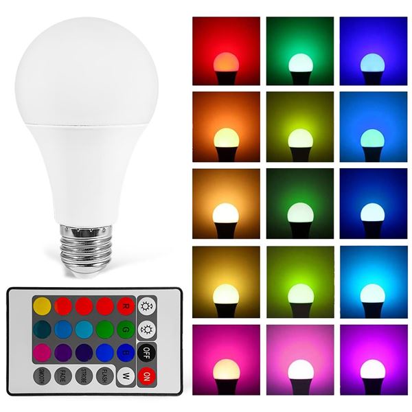 Kubo. Lampara Led Colores A Control Remoto 10w Regulable Rgb