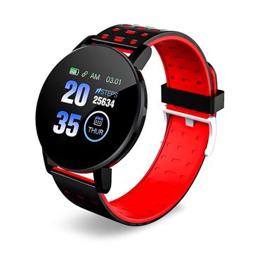 Imagen de Reloj Smartwatch Inteligente Fitness Ritmo Cardiaco 119 Plus Rojo