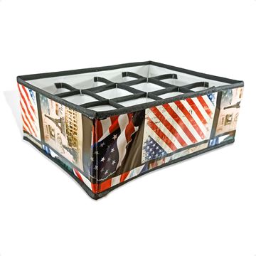 Imagen de Caja guarda todo 32X24X12CM Plegables diseño torre y banderas