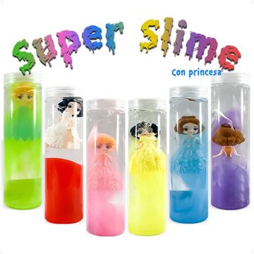 Imagen de Slime En Pote Con Muñeco De Princesa Varios Colores