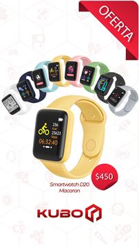 Imagen de Reloj Inteligente D20 Smart Watch Macarone Colores
