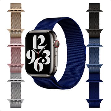 Imagen de Malla Reloj Apple Watch Metálica Milanese Magnética 42 44 45 Mm