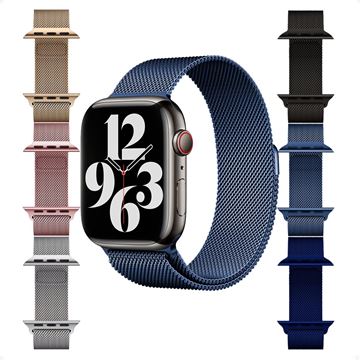 Imagen de Malla Reloj Apple Watch Metálica Milanese Magnética 42 44 45 Mm