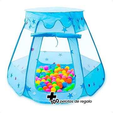 Imagen de Carpa Pelotero Con Ventanas Mosquitero Para Juegos Bebés Niños y Niñas + Pelotas De Regalo