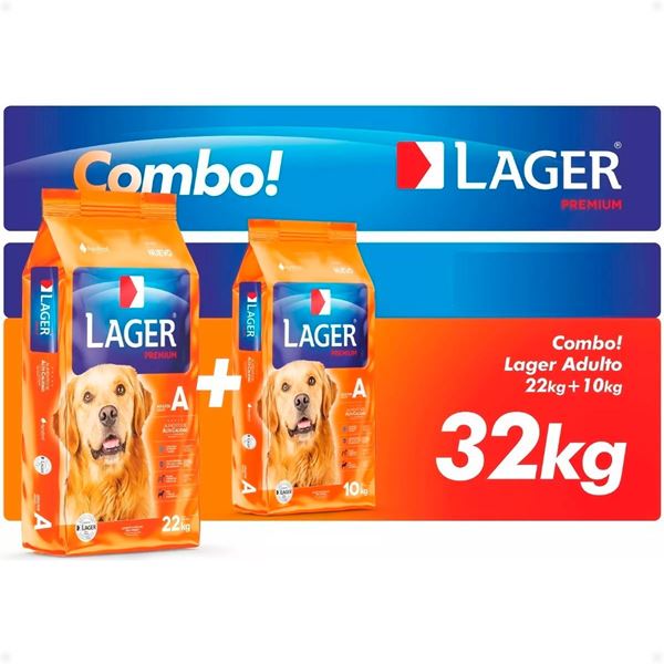 Imagen de Alimento Lager Premium Para Perro Adulto 22 Kg + 10 Kg
