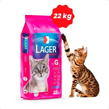 Imagen de Alimento Lager Premium Para Gato Adulto Sabor Mix 22 Kg