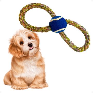 Imagen de Juguete Para Mascota De Cuerda Con Pelota En 8