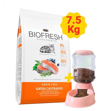 Imagen de Alimento Para Gato Castrado Super Premium Natural 7.5kg Biofresh +  Regalo