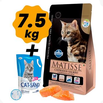 Imagen de Matisse Gato Adulto Castrado Salmon 7.5 Kg + Catsan